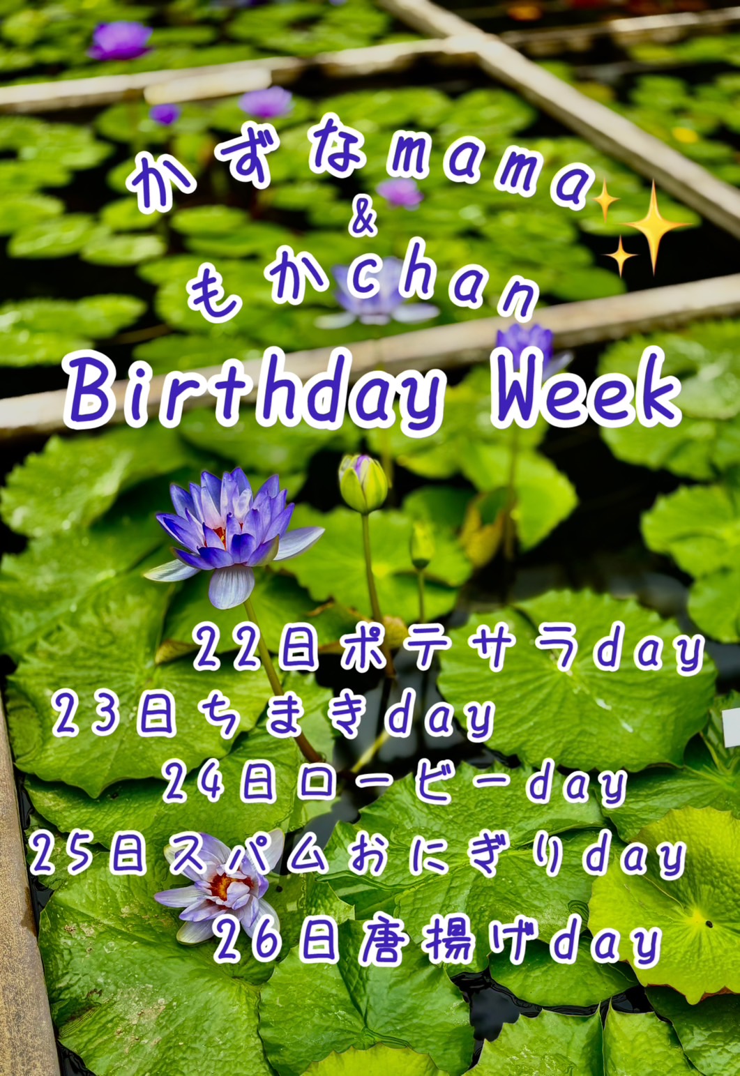 22日〜26日までママとモカちゃんの birthday week♪♪